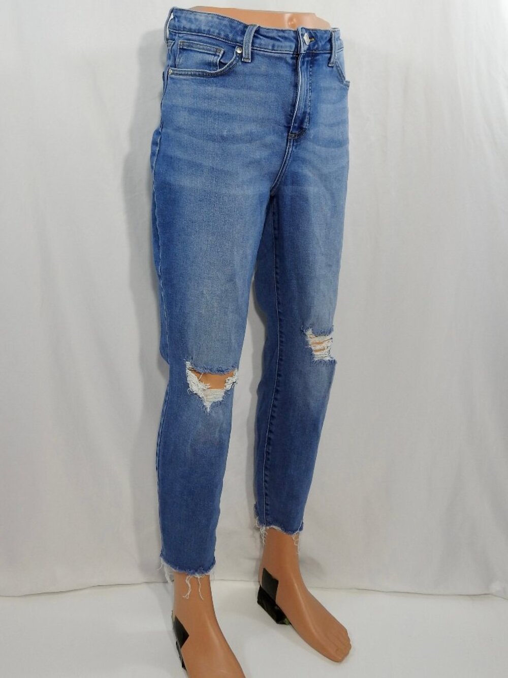 Lauren Conrad 14W Skinny Distressed Jeans Womens Denim